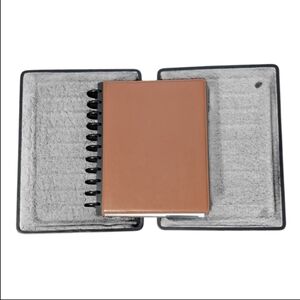 TUL Note-Taking System Discbound Notebook, Letter, Brown Leather+ 2 Mesh Baskets